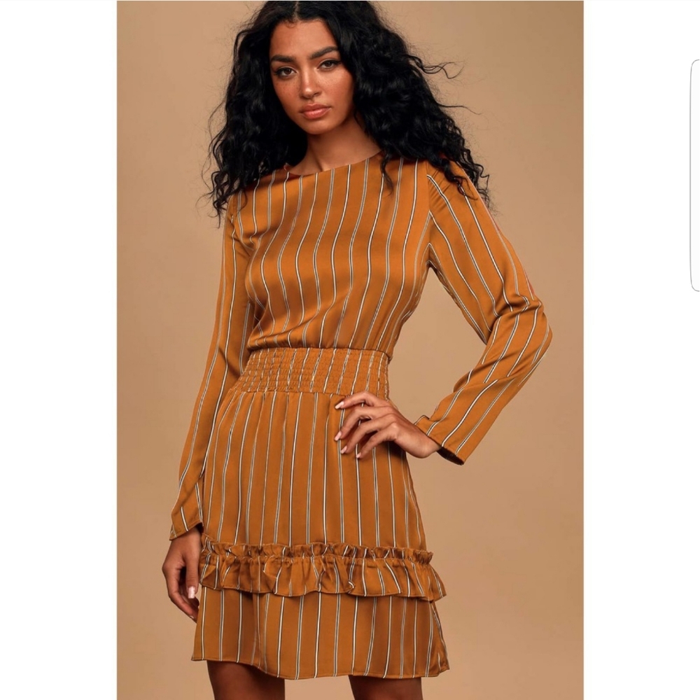 Satin Striped Dress